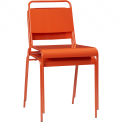 Lucinda orange stacking chair